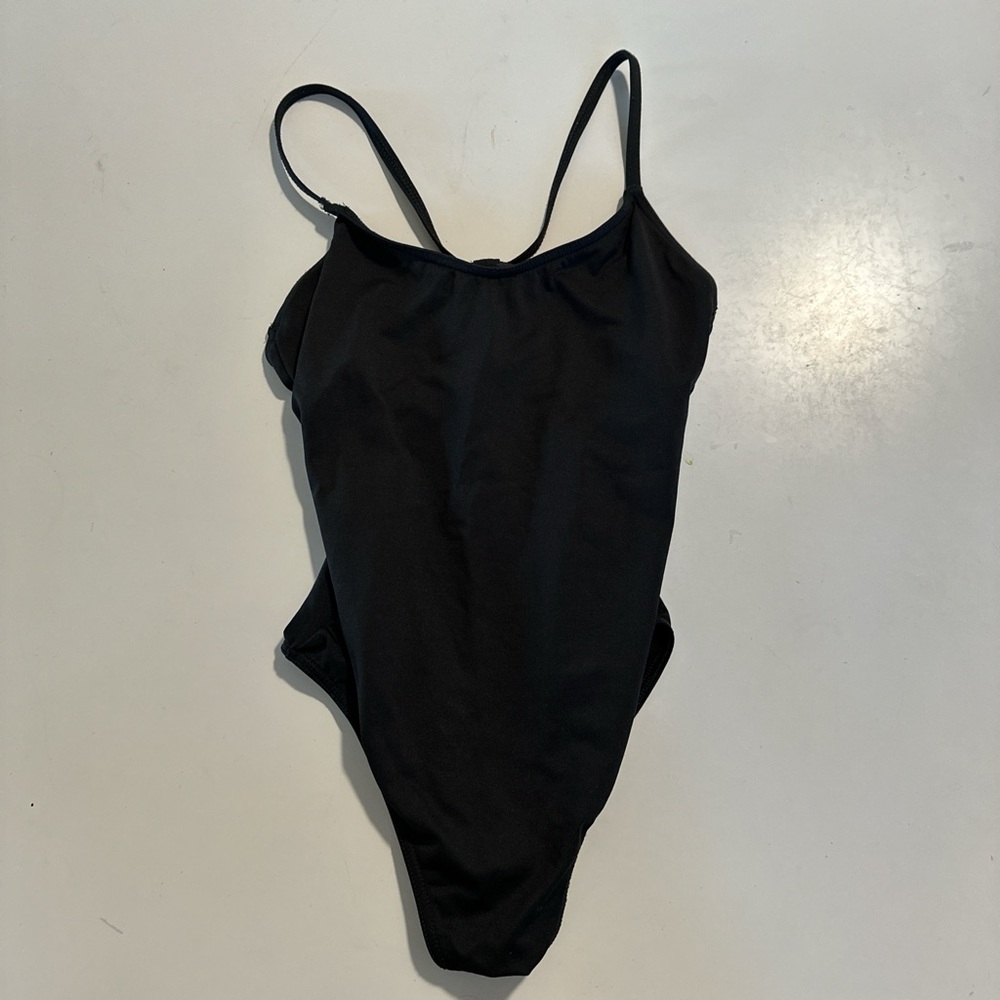 Black ballet leotard